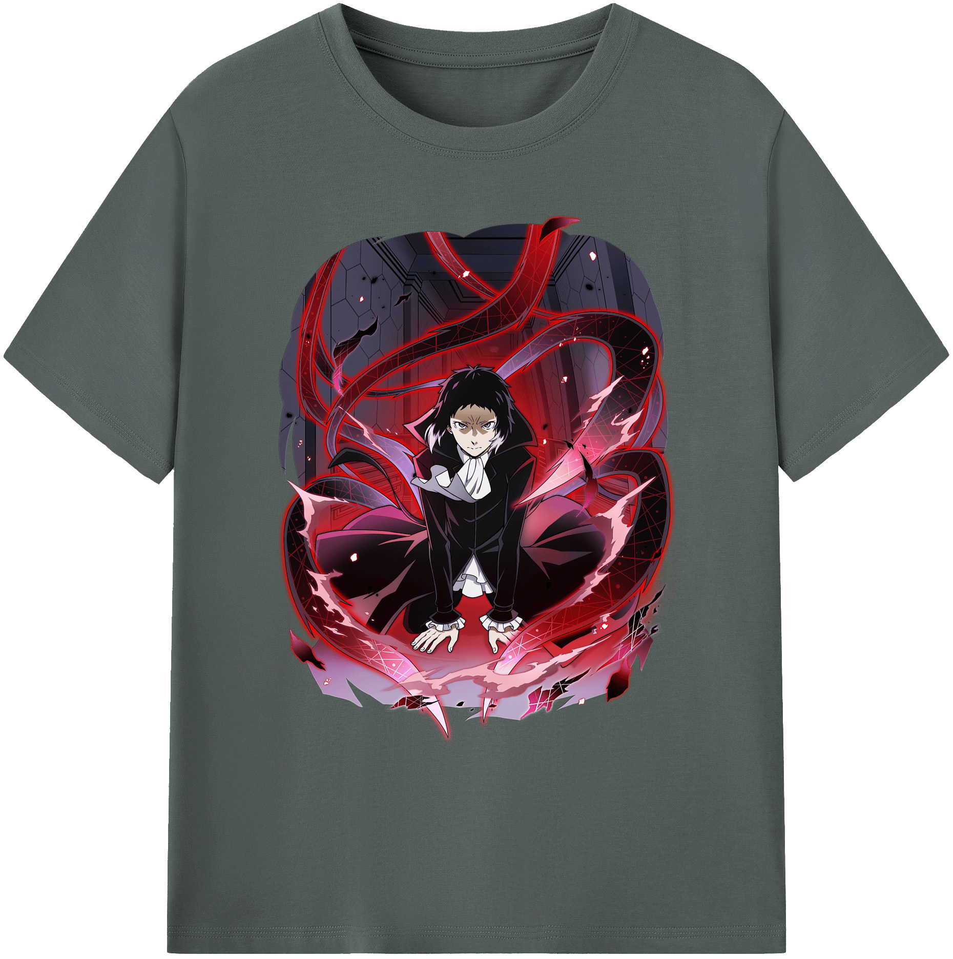 （画像用） 文豪ストレイドッグス Bungo Stray Dogs 綿100％ メンズ半袖Tシャツ｜肌触りやわらか＆通気性